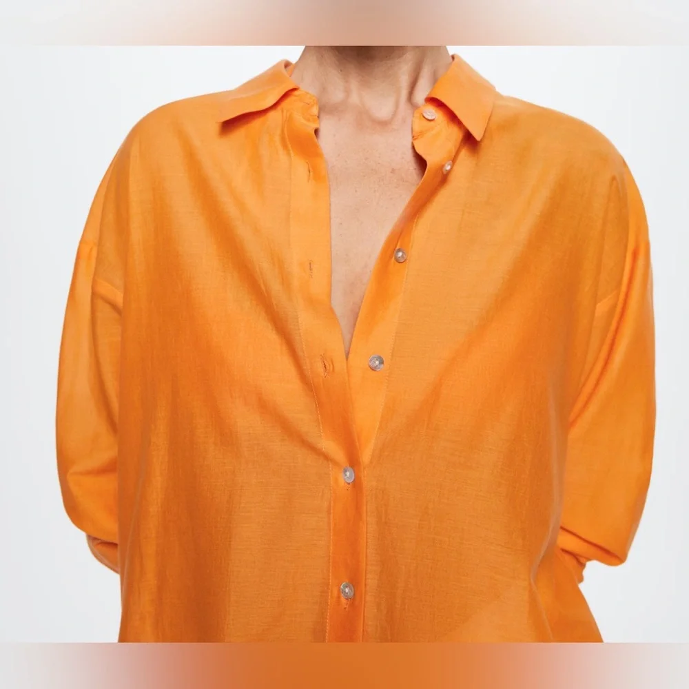 MNG long sleeve shirt 🧡/ dress - Picture 3 of 7